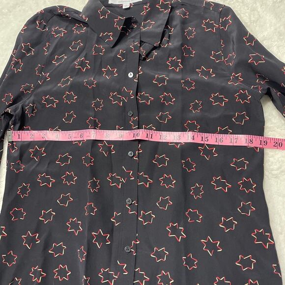 Relative Pi Margarita Star 100% Silk Blouse small - Picture 3 of 11